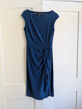 Chic Navy Knot-Front Sheath Dress - Ralph Lauren